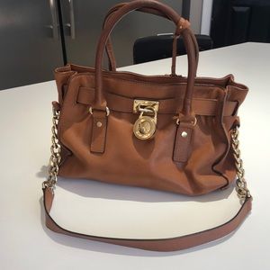 Medium tan leather Michael Kors bag